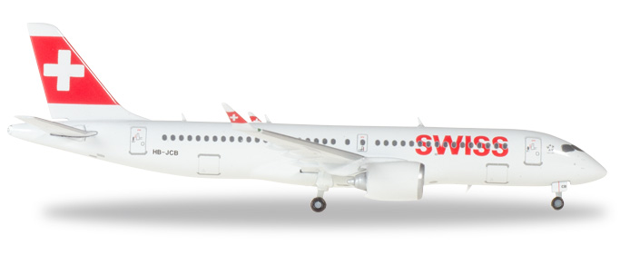 Herpa Wings Swiss International Air Lines Bombardier CS300 1:400 Registration HB-JCB