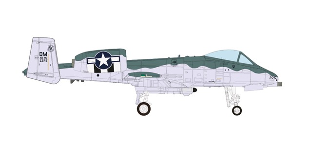 Herpa Wings U.S. Air Force Fairchild A-10C Thunderbolt II 1:200, A-10 Demo Team, 335th Fighter Wing, Davis-Monthan Air Base Registration 80-0275 [Metal]