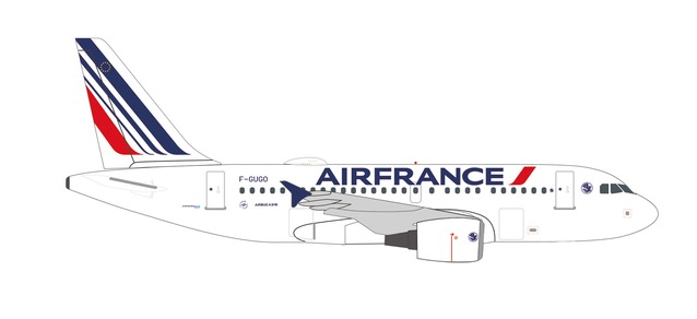 Herpa Wings Air France Airbus A318 1:500 "2021 livery" Registration F-GUGO