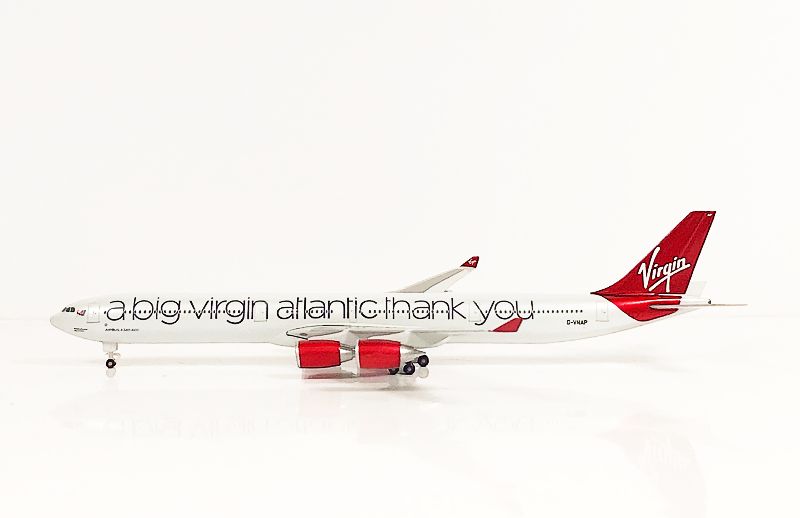 SKY500 Virgin Atlantic Airbus A340-600 1:500 "a big thank you" Registration G-VNAP